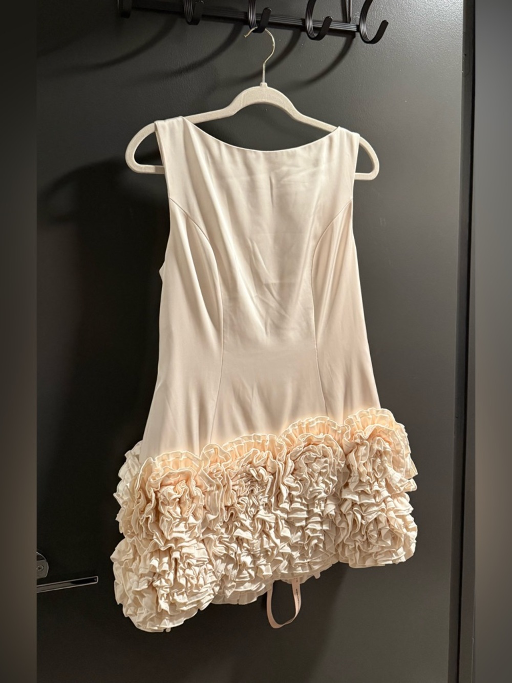 Oh Polly Satin Ruffle Hem Dress US Size 10 - Picture 2 of 6